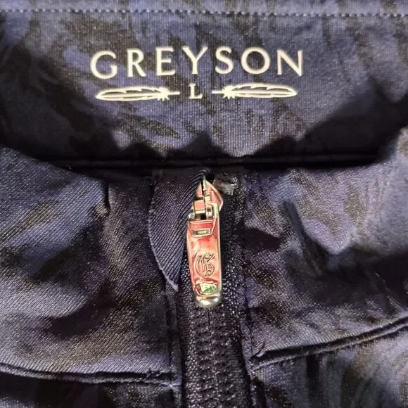 Greyson Pullover Quarter Zip Womens Large Blue Performance Long Sleeve Golf - Picture 5 of 6